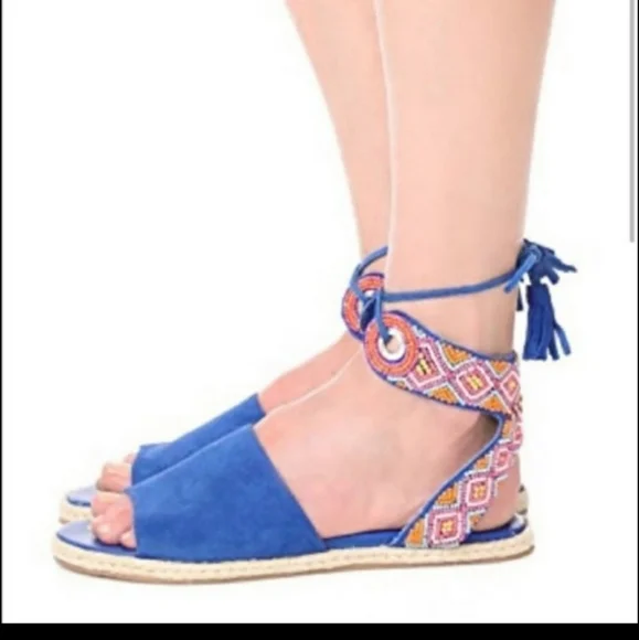 Sam Edelman Shae beaded leather Espadrilles sandal - Picture 2 of 12